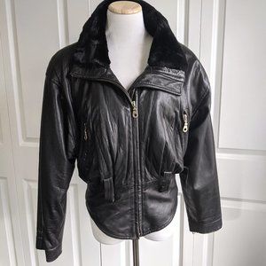 Badass Vintage Andrew Marc Black Leather Jacket